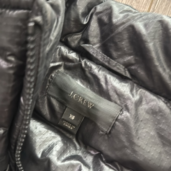 J. Crew Shiny Puffer Down Vest Alhambra black XS - Picture 4 of 6